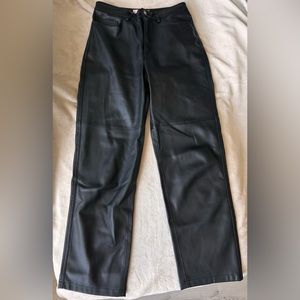 Mango faux leather trousers